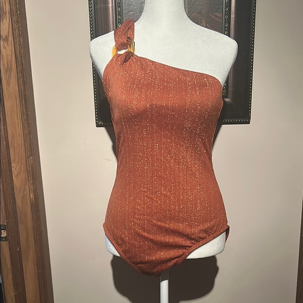 Time and Tru One-Shoulder Swimsuit nwot size large (12-14)